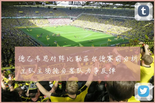 德乙韦恩对阵比勒菲尔德赛前分析 主队主场抢分客队力争反弹